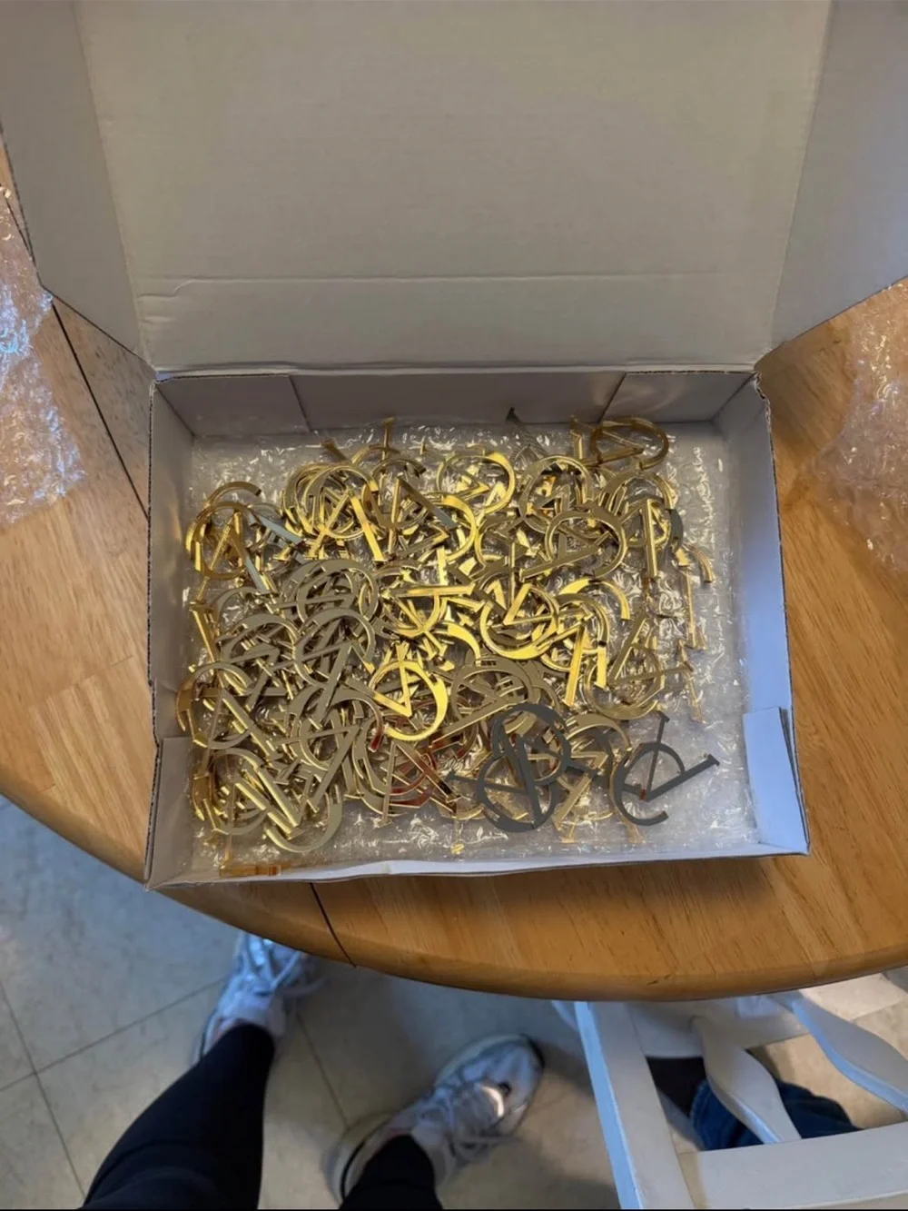 CA monogram acrylic drink tags
